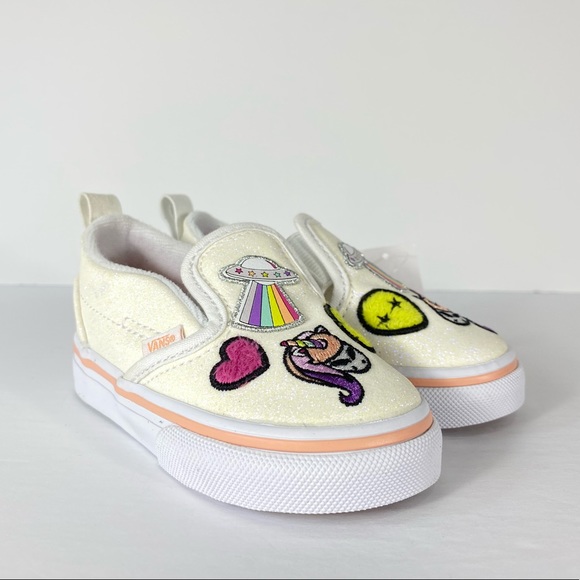 Vans Other - Vans Slip-On V Unicorn Alien Glitter White Shoes